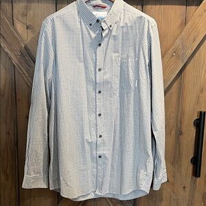 COLUMBIA Sportswear Men’s LS Button Down Gray Check Shirt Large Tall  Cotton
